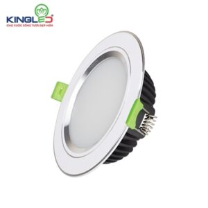 Đèn Led Âm Trần Downlight Kingled DDL-10SS-T120-DM-PB đổi màu công suất 10w mặt phẳng, viền bạc